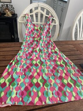 zen knits dresses Zen Knits Abalone Shell Olive Green Beach Dress Size L